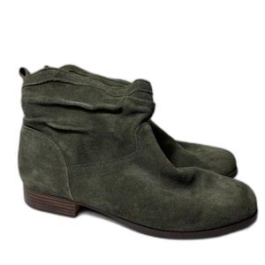 Koolaburra By UGG Lorelei Green Suede Slouch Boots Size 12 Boho Festival